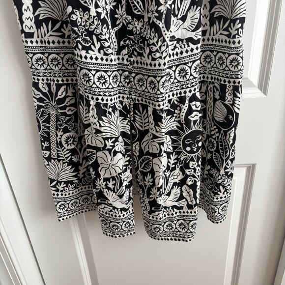 NWT Johnny Was Luciana Tank Dress Black White Sun Moon S Boho Resort Linen - Picture 13 of 16